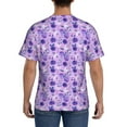 thumbnail image 3 of Vsdgher Violet Print Men's Dry Fit Mesh Athletic Shirts Moisture Wicking Tennis T-Shirt Tops, 3 of 9