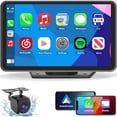thumbnail image 1 of Pantalla Portátil Inalámbrica CarPlay y Android Auto de 7" HD, Estéreo Universal con Navegador GPS, Cámara de Marcha Atrás, Bluetooth 5.3 y Enlace Espejo para Coches, Camiones y RVs, 1 of 8