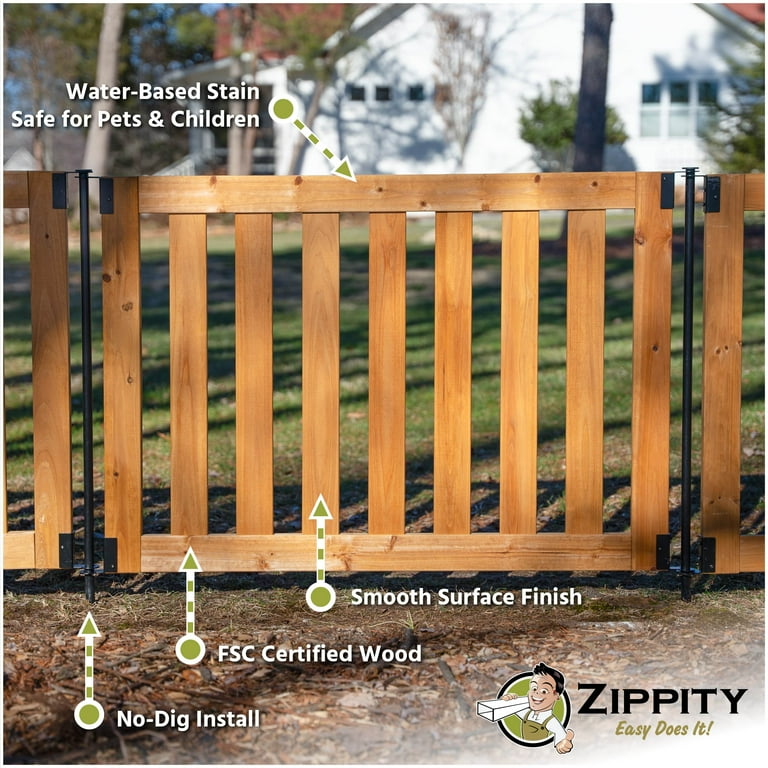 Zippity Outdoor Products ZP19075 Newberry Wood Fence 48” W x 32” H Zippity Outdoor Products ZP19075 Newberry Wood Fence 48” W x 32” H