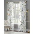 thumbnail image 4 of Rustic Wildflowers Sheer Curtains for Living Room Bedroom Spring Pastoral Botanical Floral Sheer Curtains 108 Inch Long 2 Panels Set Light Filtering Curtain Window Treatments Drapes for Dining Room, 4 of 6
