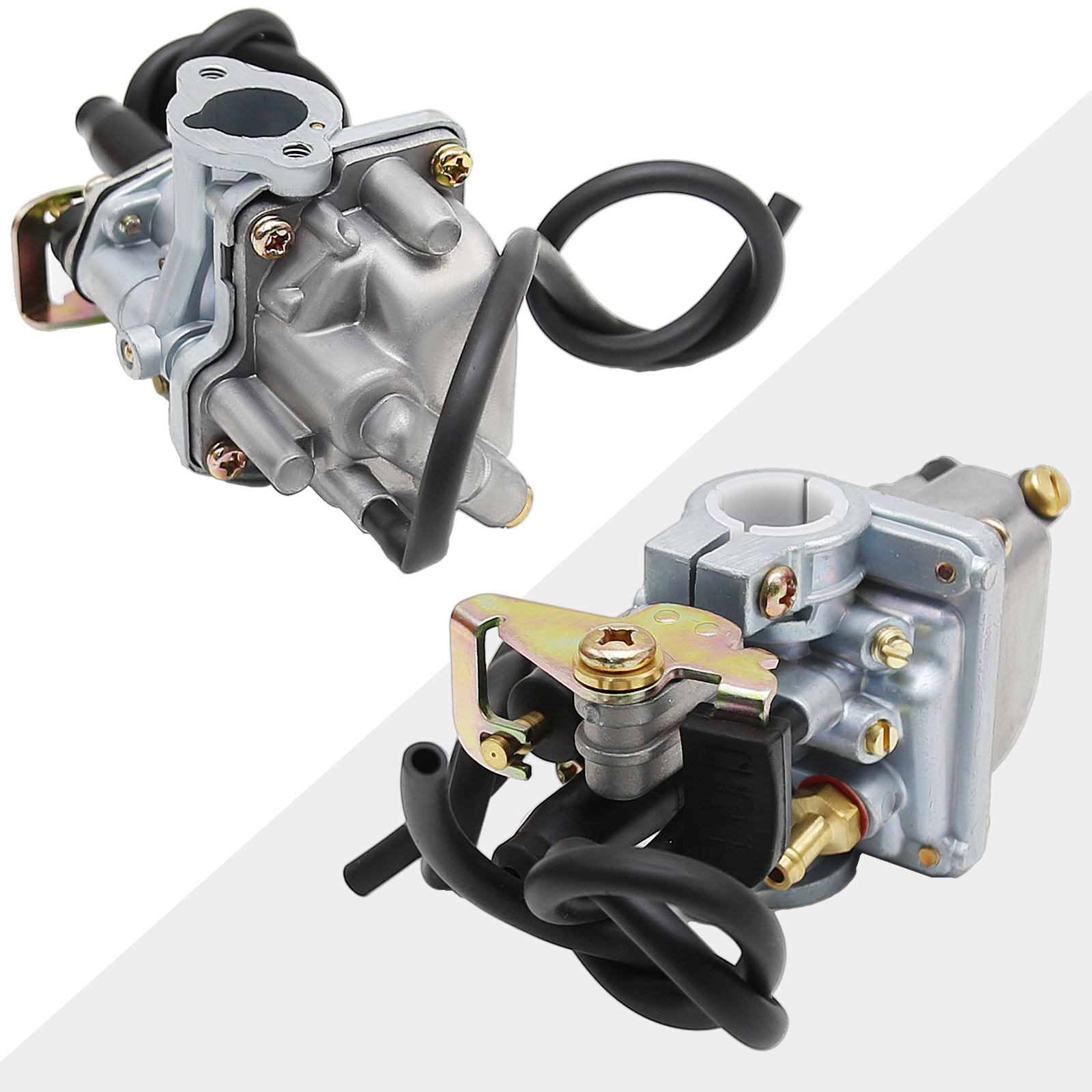 Anxingo LT50 13200-43F00 Carburetor Replacement for Suzuki JR50 84-06, LT-A50 02-05, LT50 84-87 with 44300-24B00 Fuel Tank Petcock Switch Valve