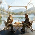 thumbnail image 4 of Gymax 7x7ft Clear Bubble Pop-Up Tent w/Sealed Floor Bag PVC Screen for 2-4 Persons, 4 of 10