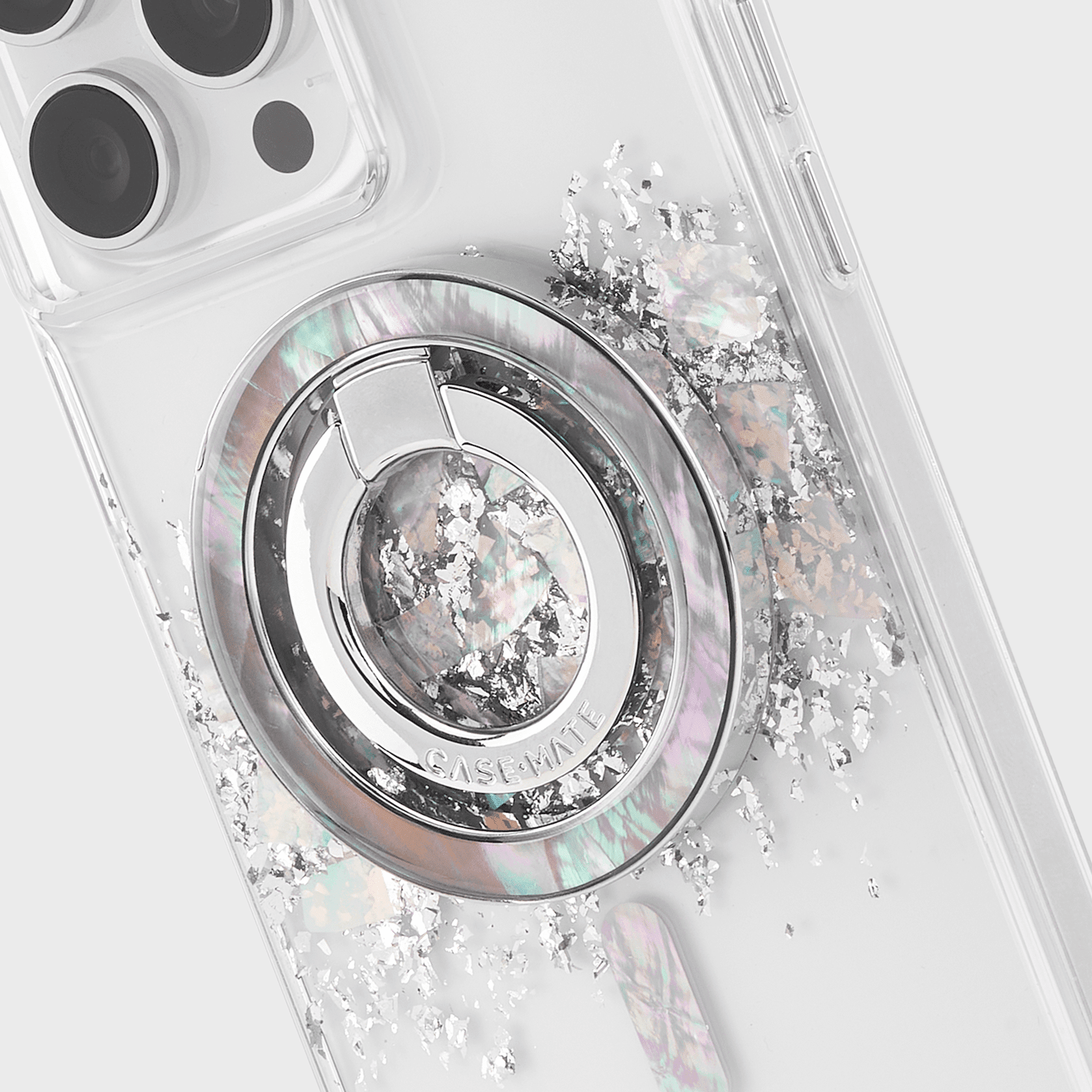 Case-Mate Magnetic Phone Ring Holder / Stand [MagSafe Compatible] for iPhone 15 14 13 12 Pro Max - Mother of Pearl