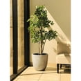 thumbnail image 4 of Kante  Lightweight Durable Modern Round Outdoor Planter, 17 Inch Tall, Weathered Concrete, 4 of 5