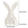 thumbnail image 3 of Easter Figurines Gold Home Decor Rabbit Statue Easter Table Decor Large Rabbit Figurines Easter Table Centerpiece Decorative Sculpture Gift For Home Living Room Decor, 3 of 9