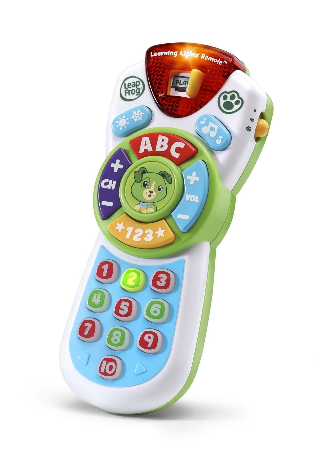 LeapFrog Scout's Learning Lights Remote™ Deluxe - Pretend TV Control Toy with Music and Lights for Infant - English Version, 6 months to 3 years