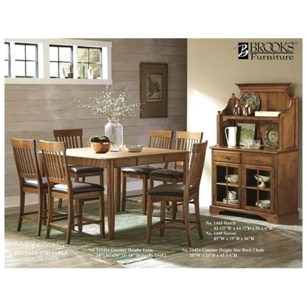 Brooks Furniture 215454 Dining Room Counter Height Table, Legacy Oak