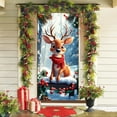 thumbnail image 1 of Guirnalda navideña para puerta | Decoración navideña de Papá Noel para la puerta principal | Cubierta colgante de tela de poliéster para puerta, ideal para decoración interior y exterior, 1 of 6