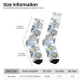thumbnail image 6 of Uemuo Balloon Vintage Pattern Women's Crew Socks, Soft Durable Breathable Moisture-Wicking with Odor Control Cotton socks, 6 of 9
