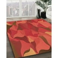 thumbnail image 3 of Ahgly Company Machine Washable Indoor Square Transitional Red Area Rugs, 4' Square, 3 of 7