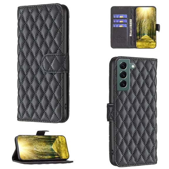 Dteck for Samsung Galaxy S26 5G Women Cover, Shockproof Wallet Credit Card Slot Premium PU Leather Flip Kickstand Magnetic Closure TPU Bumper Case Cover, Black