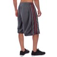 thumbnail image 2 of Men's Athletic Mesh Workout Fitness Training Basketball Sports Gym Shorts (Grey/Burgundy-164252B, XL), 2 of 2