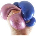 thumbnail image 3 of Set of 2 - 2.5" Metallic Glitter with Thick Gel Stress Ball - Squishy Gooey Sensory Squeeze Balls OT (Random Colors), 3 of 7