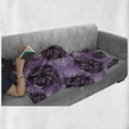 thumbnail image 6 of Purple Mandala Soft Flannel Fleece Throw Blanket, Vintage Beauty Boho Round Motif Art Inspiration Design, Cozy Plush for Indoor and Outdoor Use, 70" x 90", Black Redwood Violet, by Ambesonne, 6 of 6