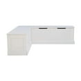 thumbnail image 3 of Linon Troyin White Wooden Storage Nook With Beige Cushions and Pillows, 3 of 10