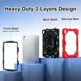 thumbnail image 3 of REQO Case Compatible with iPad (A16) 11th Gen 11 Inch 2025, iPad 10th Gen 10.9 inch 2022 Heavy Duty Protective case : with 360° Rotatable Ring, Kickstand,Shoulder Strap, 3 of 9