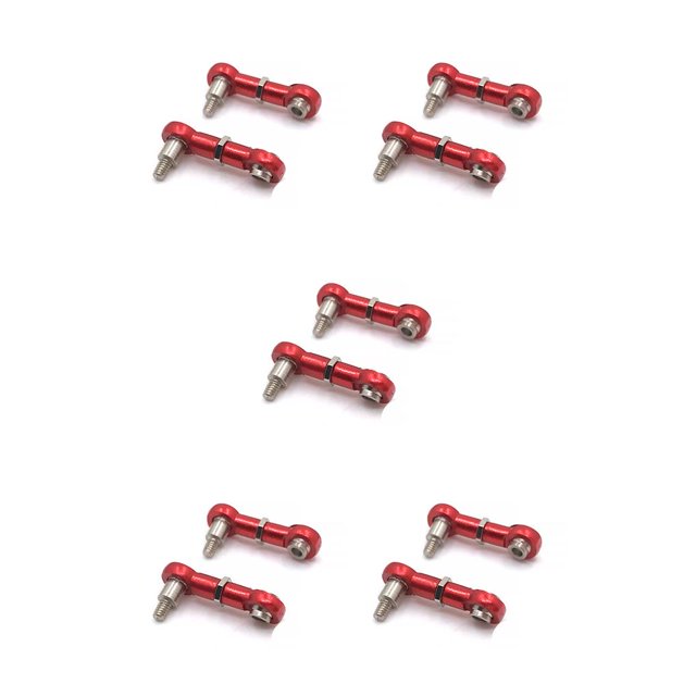 Vogacara Pack de 2 1/28 coches de control remoto mejora de la junta de dirección barra de enlace rojo Type2 NO2 Vogacara CBP208152