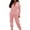 #325-Pink, variant on AUNVITO Women's Winter Hooded Long Sleeve Fleece Jumpsuit Soft Warm No Shedding Casual Home Lounge Wear