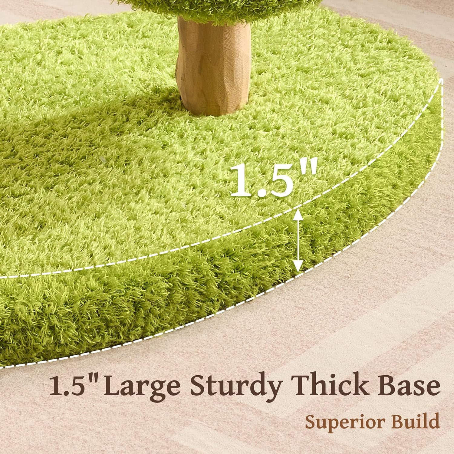 Modern Natural Solid Wood Cat Tree Tower for Indoor Cats Large Adult, 30 inch Flower Cat Tree with Scratching Post, Luxury Aesthetic Cat Tree with Cloud-Soft Flower Perches and Sisal Scratching Pad