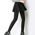 thumbnail image 4 of Gibobby leggings mujer Pantalones de mujer Pantalones de falda cálidos más pantalones elásticos gruesos de terciopelo Leggings cálidos de moda（Negro， L), 4 of 5