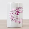 thumbnail image 3 of Hummingbird Ceramic Toothbrush Holder, Hummingbird Flies to the Flower Polkadots Flourishes Summer Garden Art, Decorative Versatile Countertop for Bathroom, 4.5" X 2.7", Pink Fuchsia, by Ambesonne, 3 of 4