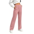 thumbnail image 2 of ClodeEU Women's High Waist Straight Leg Pants, Solid Color Casual Pant for Daily Streetwear ,Women's Plus XXXXL, 2 of 7