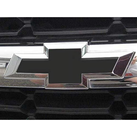 Chevy Silverado MATTE BLACK Grille Tailgate Bowtie Overlay Decals 2014-2018 Set of 2