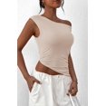 thumbnail image 4 of Remera PRETTYGARDEN 2025 Verano Top con Hombros Descubiertos y Fruncido XS, 4 of 8