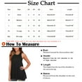thumbnail image 3 of Tank Tops for Women Summer Loose Tunic Tops Side Split Blouses Active Relax Fit Crew Neck Sleeveless Lounge T-Shirts, 3 of 7