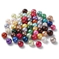 thumbnail image 4 of 500gs Baking Painted Pearlized Glass Pearl Round Bead Strands Mixed color 10~11mm Hole: 1mm about 364pcs/500g, 4 of 4