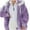 Purple, variant on Winter Clearance 2023 Winter Coats for Women Plus Size Women Plus Size Winter Warm Loose Plush Zip Hooded Jacket Coat
