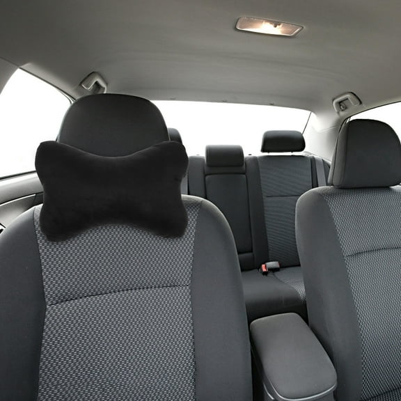 LULULION 2Pcs Car Headrest Pillow Plush Neck Support Cushion Breathable for Comfortable Drive