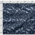 thumbnail image 2 of Soimoi Bird Printed Cotton Satin Spandex Sewing Fabric By The Yard 54 Inch Wide Decorative Fabric For Dresses And Home Accents Blue, 2 of 5
