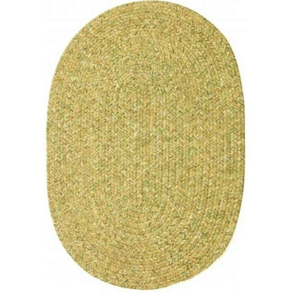 Rhody Rug SA58R084X108 Sandi 7 x 9 ft. Tweed Indoor-Outdoor Oval Braided Rug- Oatmeal