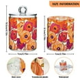 thumbnail image 5 of Yayeee 4 Pack Qtip Holder Bathroom Cotton Swab Canister with Lid Clear Dispenser Set, Orange Hand Drawn Floral, 5 of 6