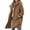 Brown, variant on sicmoss Women's Yellow Single Breasted Long Wool Coat, Hooded Winter with Pockets