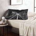 thumbnail image 6 of Rateoe Futuristic Moonlit Cityscape Pattern Pillow Covers with Invisible Zipper(Pillows are not Included) Standard Pillowcases-14"x20", 6 of 6