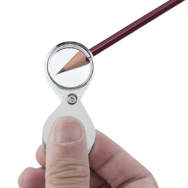 Loupe à Bijoux Portable avec Loupe de Poche pour Maison Extérieur, 10X