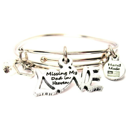 chubby chico charms missing my dad in heaven expandable bangle