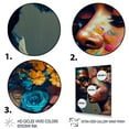 thumbnail image 3 of Designart Loving Couple Kissing Floral Design V Canvas Wall Art, 3 of 5
