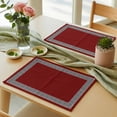thumbnail image 3 of Geometric Greek Key Design Placemats Set of 6 Red Place Mats Table Mats Kitchen Dining Home Outdoor Party Table Decoration, 3 of 9