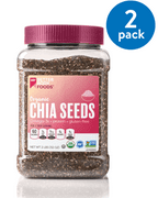 (2 Pack) Betterbody Foods Organic Chia Seeds, 2.0 Lb
