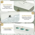 thumbnail image 2 of 30" Bathroom Vanity with Ceramic Sink, Soft-Close Doors & Storage Shelves, Gold Handles, Freestanding Cabinet for Small Bathrooms,Green, 2 of 10