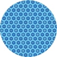 thumbnail image 1 of Ahgly Tapis Rond Lavable en Machine Intérieur Transitionnel Bleu Néon, 4 Pieds Rond, 1 of 7