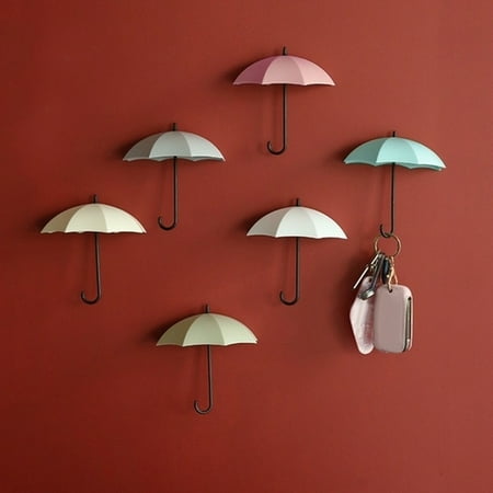 

3Pcs Wall Rack Umbrella Shape Eco-friendly ABS Key Holder Hanger for Closet