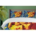 thumbnail image 4 of Ambesonne I Love My Aunt Duvet Cover Set, Vibrant Comic Style, 2-Calking, Sky Blue Multicolor, 4 of 7