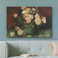 thumbnail image 2 of wall26 Canvas Print Wall Art Bowl with Peonies &amp; Roses by Master Artist Vincent Van Gogh Nature Wilderness Illustrations Fine Art Relax/Calm Multicolor for Living Room, Bedroom, Office - 32", 2 of 5