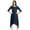 Navy Blue, variant on Bimba Womens Asymmetrical Long Tunic Blue Casual Kurta Kurti 3/4 Sleeve Dress