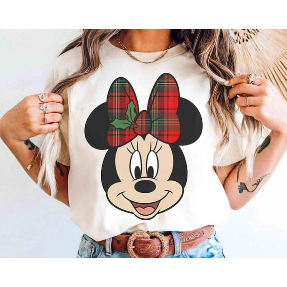 Disney Mickey & Friends Christmas Bow T-Shirt, Mickey's Very Merry Christmas Party Matching Tee, Disneyland Family Holiday 2025 Gift