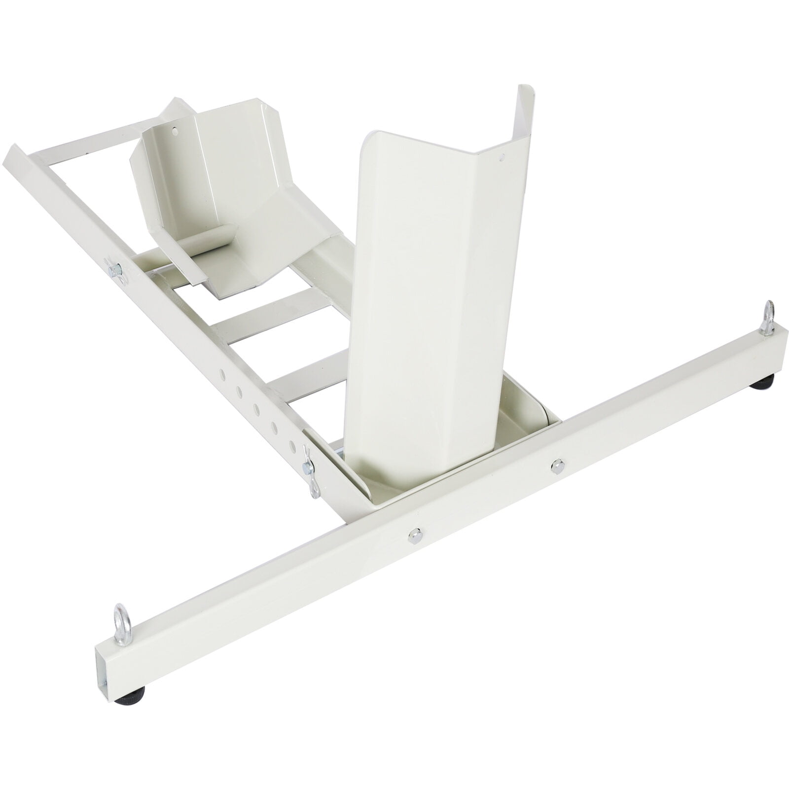 , 1800 Lb. Capacity Motorcycle Stand/Wheel Chock,adjustable heavy duty with 4 sets tie down, Gray ,Steel ,